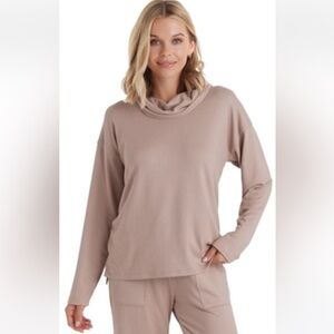 Softies Ultra Dream Cowl Neck Top, Tan, Size XL, NWT